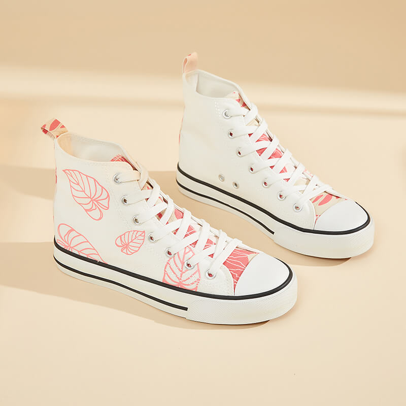 2311 Pink High Top Canvas Shoes