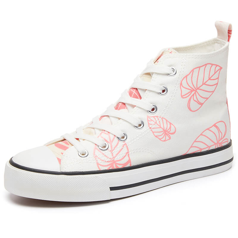 2311 Pink High Top Canvas Shoes